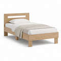 Lit simple avec cadre en chêne clair 90 x 190 cm 200 x 98 x 95 cm