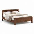 Cadre de lit double en bois massif brun 160 x 200 cm